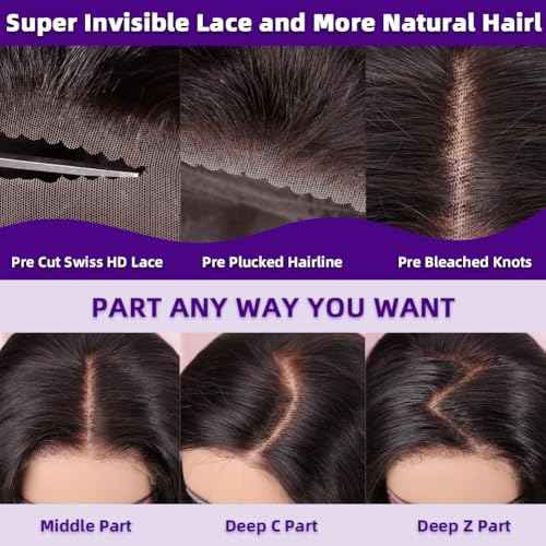 Burgundy Bob Wig Human Hair 5x5 HD Lace Closure Wigs Human Hair Glueless Straight Bob Wigs for Black Women Pre Plucked and Pre Bleached Knots Pre Cut Wear and Go 200 Density 12 Inch Short Wig