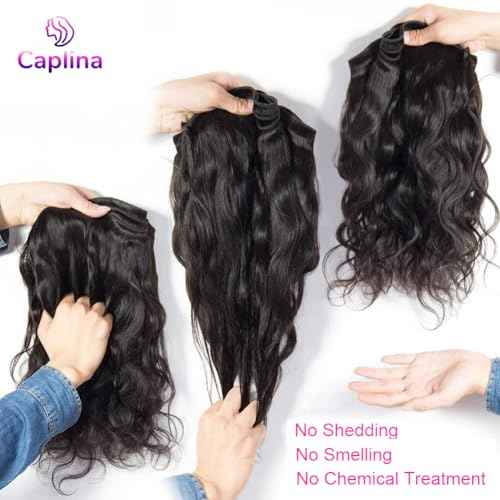 16A Human Hair Bundles 12 14 16 Inch Body Wave 300g Unprocessed Brazilian Virgin Hair 3 Bundles Deals Human Hair Extensions Quick Weave Human Hair Natural Black Color