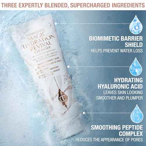 Charlotte Tilbury Hydration Revival Skincare Discovery Set - Travel Size Skincare Kit with Magic Hydration Revival Cleanser, Glow Toner and Magic Water Cream
