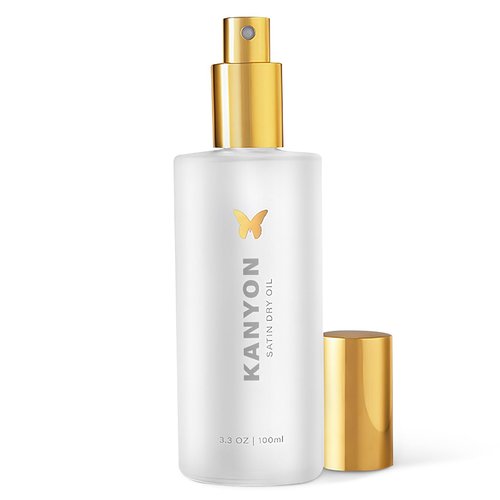 Kanyon Satin Dry Oil 3.3 Oz for Colored or Damaged Hair – Non-Greasy – High Heat Protection – Smooths Frizz & Split Ends – UV Protection – Vegan – USA Made
