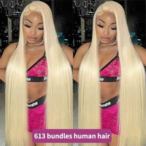 613 Bundle Human Hair 32 Inch Straight Blonde 1 Bundle Human Hair 14A Grade 100% Unprocessed Brazilian Virgin 613 Straight 1 Bundle