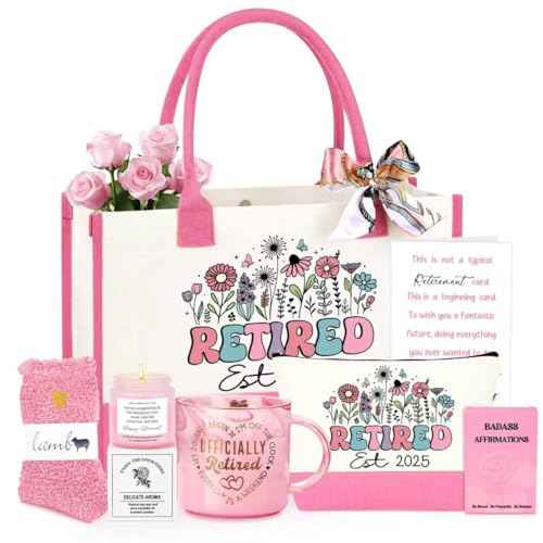 Retirement Gift for Woman, Farewell Leaving Going Away Gift Basket for Coworker Teacher Nurse Boss Grandma Retirees