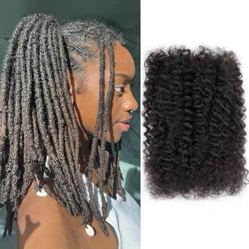 Afro Kinky Bulk Human Hair 12 Inch 30g/Pack 3 Packs for Loc Extensions, Dreadlocks, Braiding, Twist ? Afro Kinky Curly Bulk Human Hair for DIY Locs, Dreadlock Repair, 4B 4C Texture for Black Hair