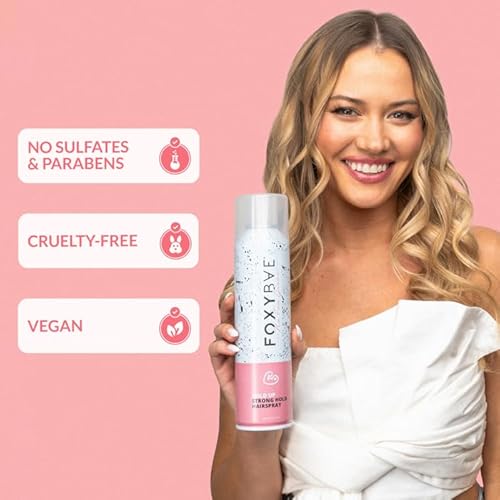 FoxyBae Hair Spray for Women - with Biotin - Volumizing Styling Hairspray - Flexible, Frizz Control, Thickening - Strong Hold - 8 Fl Oz