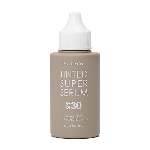 Bali Body Tinted Super Serum SPF30 | Natural Shade Daily Skincare for All Skin Types | Hyaluronic Acid Infused Skin Perfector for Glowing Skin | Vegan, Cruelty Free, Australian Made (30ml/1.01fl oz)