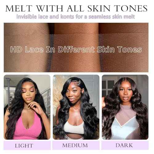 7x6 Body Wave Glueless Wigs Human Hair Pre Plucked Pre Cut 250% Density Drawstring Wig Human hair 7x6 HD Lace Front Wigs Human Hair for Black Women Pre Everything Ready to Go Wig 18inch