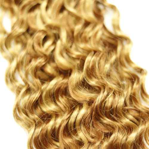 Highlight Human Hair Bundles Blonde Deep Wave Bundle 18 20 22 Inch 2 Tone Honey Blonde Mixed With Light Brown Bundle