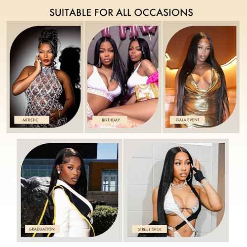 16A Brazilian Straight Human Hair Bundles | 34" Unprocessed Virgin Remy Hair Extensions | Single Bundle Raw Hair with Double Weft, No Shedding, Natural Black