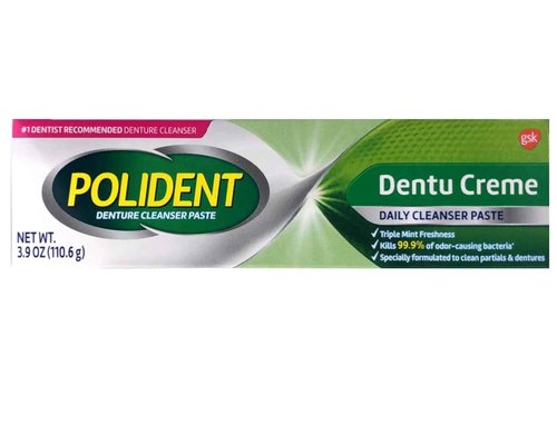 Polident Dentu-Creme Denture Cleaner - 3.9 oz, Pack of 4