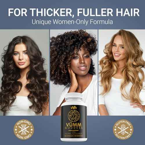 Womens Hair Growth Supplement | Thicker Fuller Hair Support for Thinning Hair and Hair Loss Vitamins | Warped Wellness V?mm Goddess