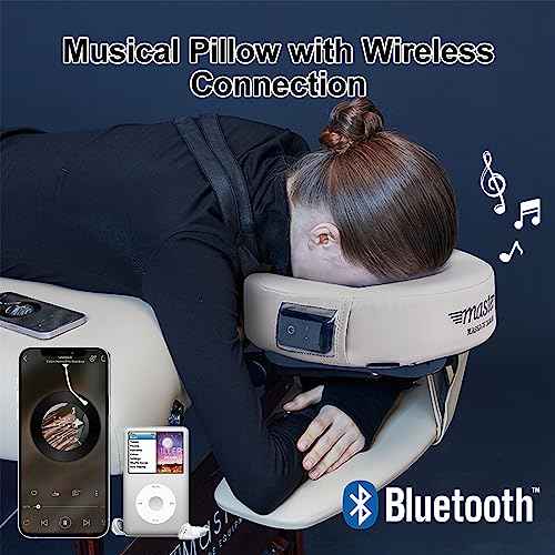 Master Massage Music Master Crescent Round High Fidelity Sound Face Cradle Cushion- Bluetooth Massage Pillow-Music Headrest Cushion Pad Musical Neck Support