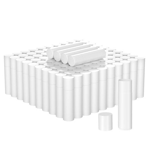 Zenihol Empty Lip Balm Tubes for DIY Lipstick with Leak-proof Caps, 100-Pack Lip Balm Containers BPA Free, Black