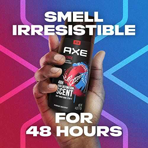 AXE Dual Action Body Spray Deodorant for Long Lasting Odor Protection Essence Black Pepper & Cedarwood Mens Deodorant Formulated Without Aluminum 4.0 oz, Twin Pack