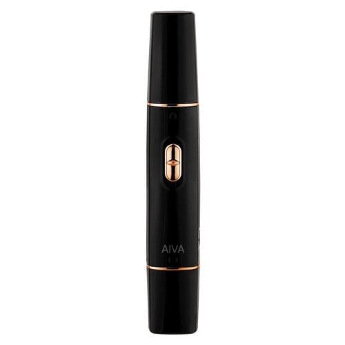 SPA SCIENCES - AIVA Deluxe - Dual 2-in-1/Double Sided Facial Hair Remover & Eyebrow Trimmer USB Rechargeable with Built-in LED Lights & 2 Extra Replacement Heads