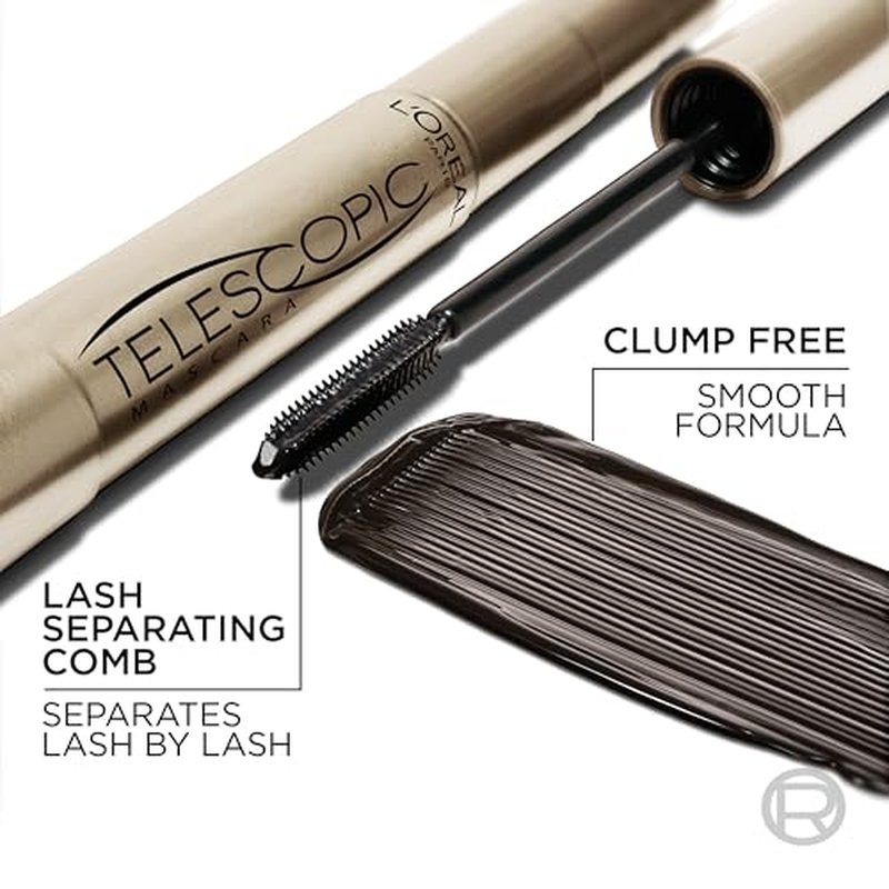 L'Oreal Paris Telescopic Mascara - Blackest Black, 0.27 Fl Oz