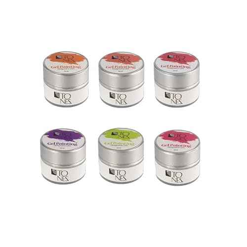 TONES Neon Gel Painting: Neon Gel Nail Polish Set (6 Colors, 5 mL / 0.17 fl oz Each)
