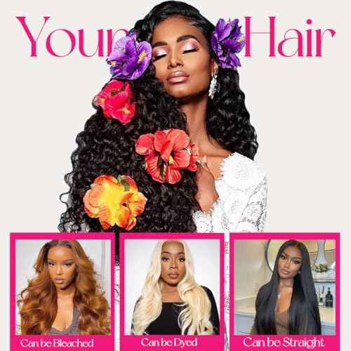 Human Hair Bundles Deep Wave 4 Bundles (16 18 20 22 inches) 12A Grade Brazilian Virgin 100% Unprocessed Human Hair Deep Wavy Bundles Natural Black Wet Hair Extensions