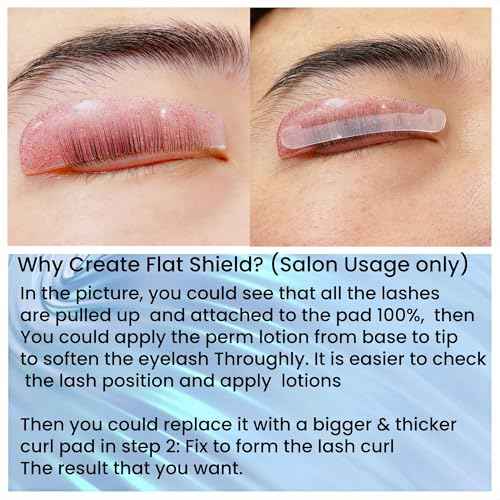Asian Flat Shields 1mm Thin Lash Lift Pad For NO.1 Perm Soften Eyelashes 100% Korean Glueless Pads Glueless Lash Lifting Shield For Salon Usage Flatter Rods For Perming Lashes Thoroughly (Hot Pink)