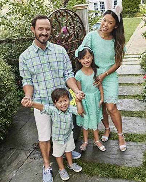 The Children's Place,Family Matching Dresses, Mommy and Me,Girls,Aqua Lace,10