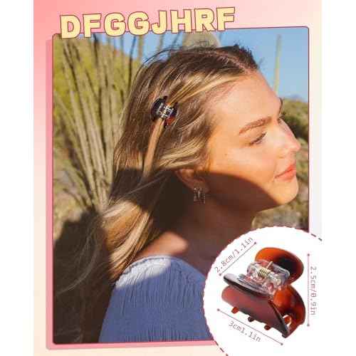 Claw Hair Clips Jaw Clamps - 12PCS Small Hair Claw Jaw Clamp for Thin Hair Styling Accessories Classic Hair Clamp for Women Girls(Solid color#1)