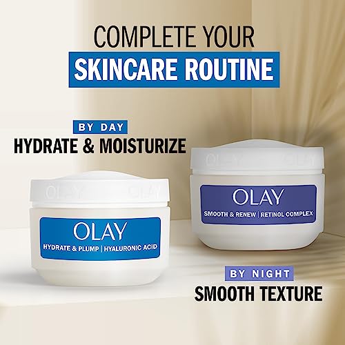 Olay Hylauronic Acid Face Mousturizer, Plump & Hydrate, Fragrance-Free - Hydrating Gel for Dry Skin Retain & Replenish Moisture, with Niacinamide, Non-Greasy, 2 Oz