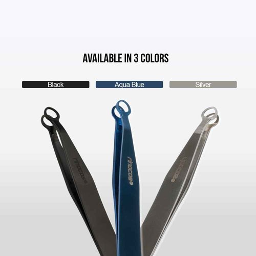 [Premium Hand-Made] Round tip Tweezers, 316 Surgical-Grade Stainless Steel for Safety, Precision tweezers, hair tweezers for plucking, Facial Hair Tweezers for Men & Women, Trim Tweezers