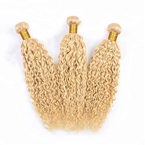 30 32 34 Inch Blonde Bundles 613 Water Wave Bulk Human Hair Unprocessed Virgin Hair 3 Bundles Blonde Wet and Wavy Human Hair Extensions