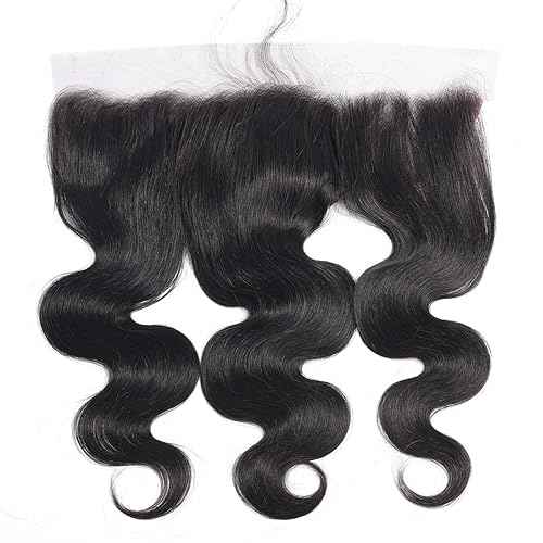 RESACA 24 Inch Body Wave HD Lace Frontal Human Hair 13x4 Transparent Swiss Lace Front 150 Density Ear To Ear for Women 100% Unprocessed Brazilian Virgin Human Hair (Nature Black Color)