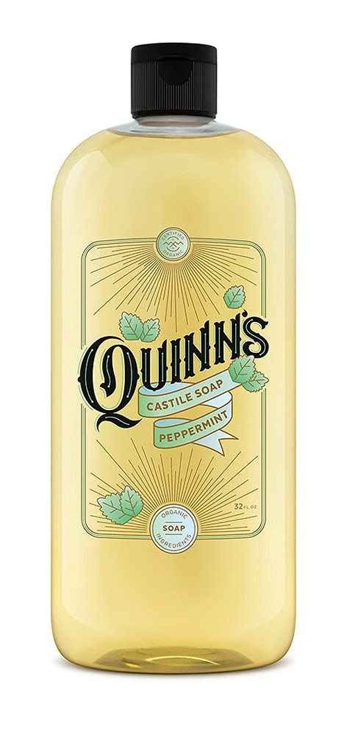 Quinn's Pure Castile Organic Unscented Liquid Soap 32 oz Pure Castile Organic Peppermint Liquid Soap 32 oz