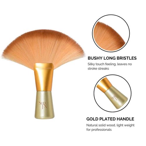 SunFX Post Spray Tan Translucent Finishing Powder | Talc Free | Sunless Tanning Powder with Large professional Fan Brush | Tropical Burst