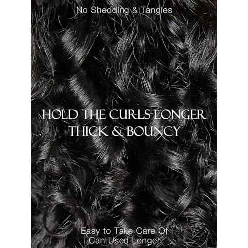 ASHINE Half Wig Human Hair Burmese Curly 180% Density Wear and Go Glueless Wig for Women Flip Over Natural Black 18 Inch with Clips and Drawstring