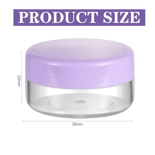 10 Gram 8 pcs Lip Balm Containers Small Plastic Containers Cosmetic Containers Sample Jars Cosmetic Jars Makeup Sample Containers for Lip Balms Lotion Powder Beauty Products