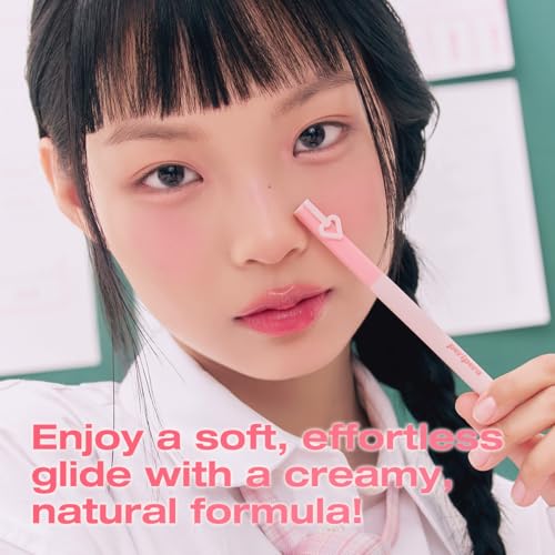 Peripera MOOD IN SHADE EYE STICK, Built-In Applicator (Smuger), Smudge-Proof, Easy Application, Creamy Shimmer Texture Eye Shadow Stick (P01 ICY BREEZE)