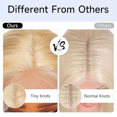 613 13x6 Lace Front Wig Human Hair Blonde Wig Human Hair Body Wave Lace Front Wigs Human Hair Pre Plucked 210 Density 613 HD Lace Frontal Wigs 28 Inch
