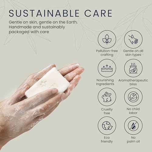 8 Pcs Men Natural Handmade Body Soaps 5 OZ Pack Set Rugged Essence Long lasting Fragrance Luxurious Scents with Natural Ingredients ? Sulfate & Paraben Free, Vegan Soaps