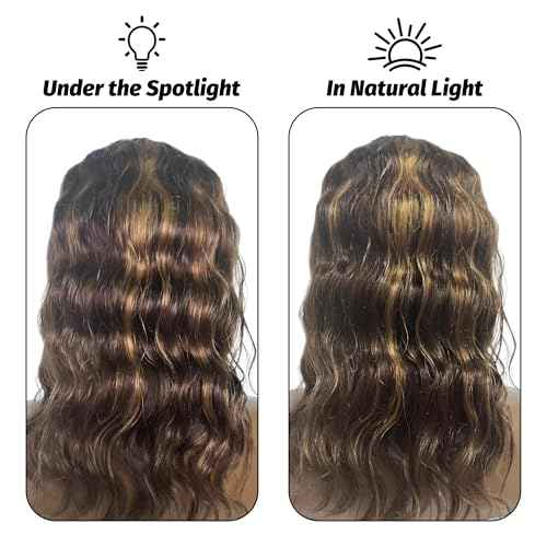 Ombre Headband Wig Human Hair Body Wave #4/27 Highlight 22 Inch Headband Wigs Human Hair Wigs for Black Women Brazilian Virgin Hair Wear and Go Glueless Wig None Lace Front Wigs 150% Density