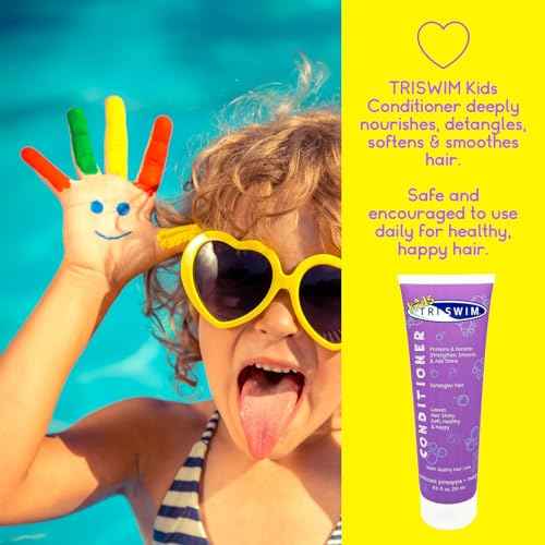 TRISWIM Kids After Swim Value Pack of 4 Travel Mesh Bag + Swim Care Chlorine Removal Body Wash + Swimming Lotion + Swim Shampoo and Conditioner 8.5 fl oz Keep your Little Swimmers Clean and Healthy