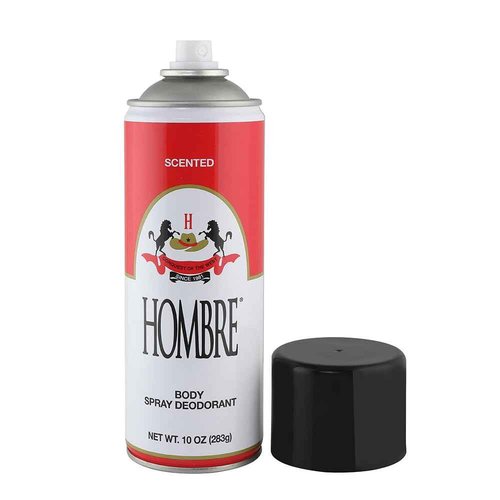 Hombre Red Deodorant Spray 10oz 283g With 80% More Product! (3 Pack)