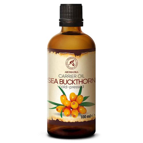 Sea Buckthorn Oil 3.4 Fl Oz - Pure & Natural - Hippophae Rhamnoides - Carrier Oil for Essential Oils - Base Oil for Nails - Hair - Face & Body Care