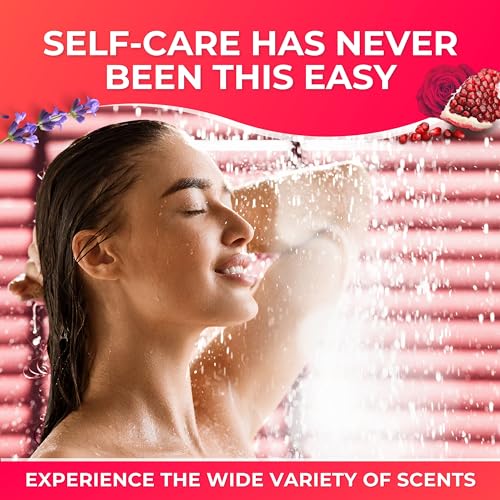 Cleverfy Shower Steamers Aromatherapy - Compact Variety Pack of 6 Shower Bombs with Essential Oils. Personal Care and Relaxation Birthday Gifts for Women and Men. Red Set