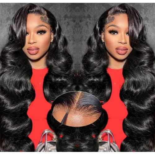 5x5 Hd Lace Closure Wigs Human Hair Pre Cut Lace Glueless Wig Wear and Go Wigs Human Hair Pre Plucked 180 Density Body Wave Lace Front Wigs Human Hair Glueless for Women Natural Hairline