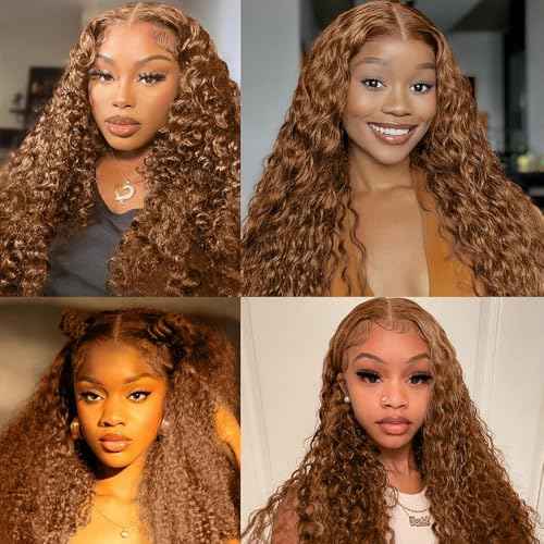 #30 Brown Bundles Deep Wave Bundles Human Hair 12 12 12 Inch Light Brown Deep Wave Bundle Unprocessed Brazilian Virgin Weave Hair 3 Bundle 50 Gram Per Bundle