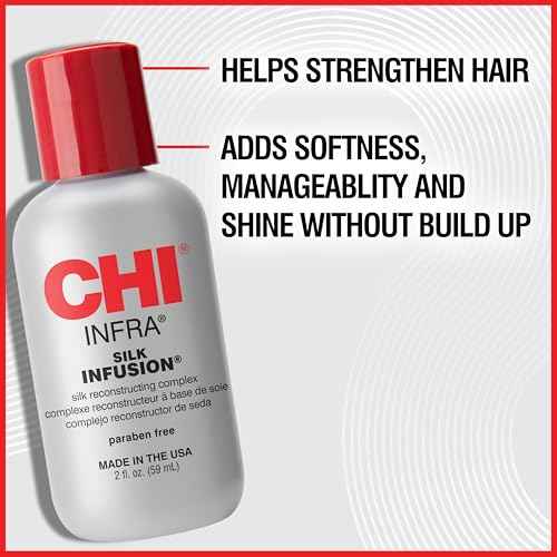 CHI Infra Ultimate Styling Gift Kit, 2 Oz Silk Infusion, 2 Oz 44 Iron Guard & 2.26 Oz Texture Hair Spray, Sulfate, Paraben, & Cruelty-Free (3 Items)