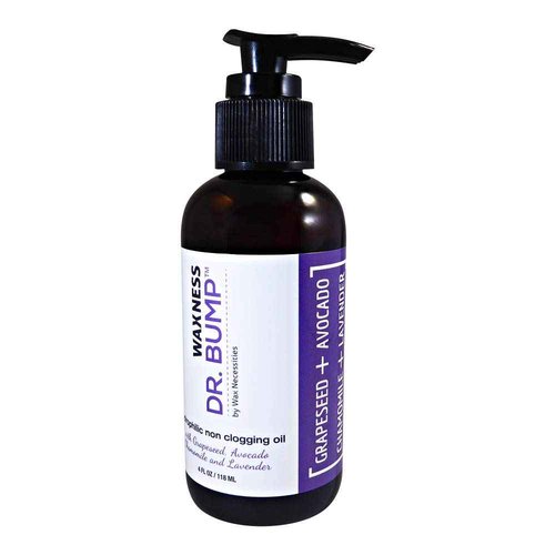 Waxness Dr. Bump Hydrophilic Concentrated Non-Clogging Oil with Grapeseed, Avocado Chamomile and Lavender 4 Ounces (Pack of 2)