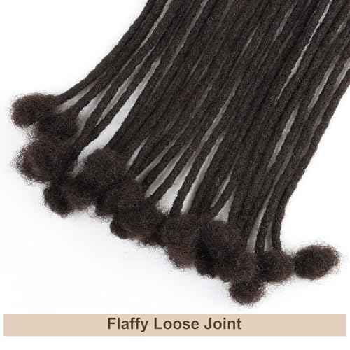 8 Inch 100 Strands loc Extensions Human Hair for Men/Women 0.6cm Thickness Human Hair Dreadlock Extensions Can Be Dyed and Bleached Soft Dreadlocks