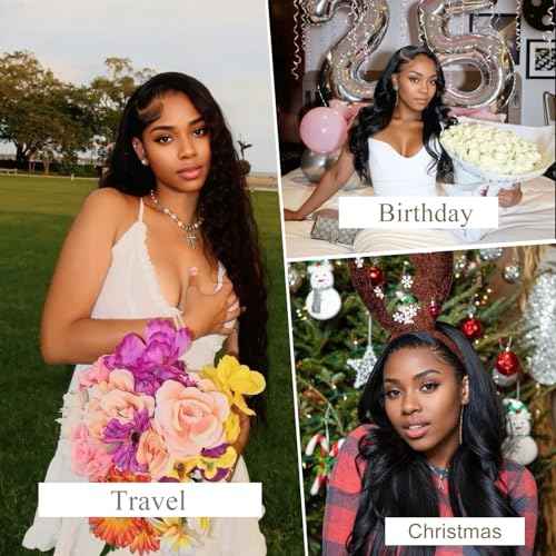 Transparent HD Lace Closure 5x5 Body Wave Blonde Human Hair Pre-plucked Invisible Lace Closure Unprocessed Human Hair Invisible Knot Natural Hairline with Baby Hair(18Inch, Body Wave)