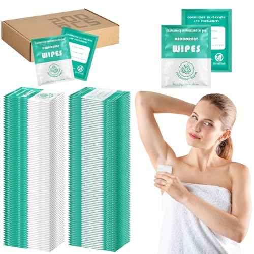 Timgle 200 Count Deodorant Wipes Bulk Individually Wrapped Travel Size Wipes for Men Women Body Underarm Deodorant Remove Sweat Sports Travel Clean Skin Daily Use Female Male(Green)