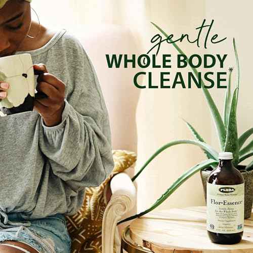 Flora Flor Essence Liquid Tea Blend 32oz LARGE - Gentle Detox Cleanse with Burdock Root, Slippery Elm, Kelp, Thistle - Premium Organic Ingredients