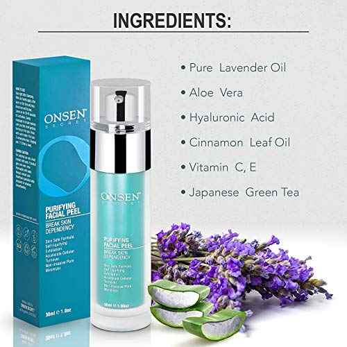 Onsen Secret Exfoliating Peeling Gel - Daily Gentle Face Exfoliator, Dark Spot Remover, Organic Facial Peel for Sensitive Skin, Natural Whitening Peeling Gel for Women, 1.7 fl oz/50 ml