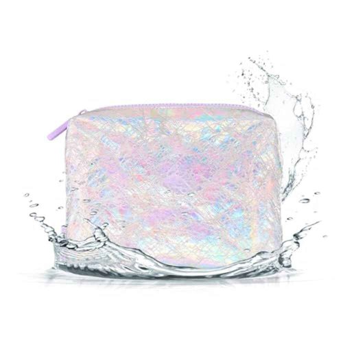 Case-Mate Soap Bubble Essential Beach Zip Pouch - Water Resistant Zipper Pouch - Daily Use Travel Bag for Toiletries - Small Cosmetic Bag for Beach Essentials - Iridescent